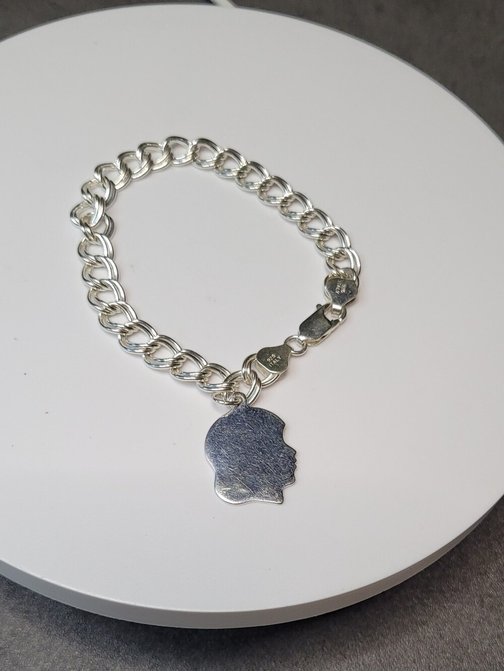 Vintage Estate 925 Italy Sterling Silver Charm Bracelet